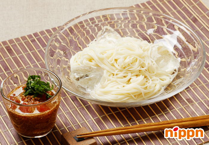 トマトごまつゆのアマニそうめん