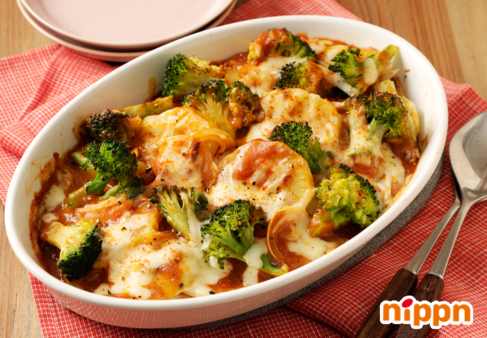 じゃが芋の濃いクリーミーボロネーゼ焼き