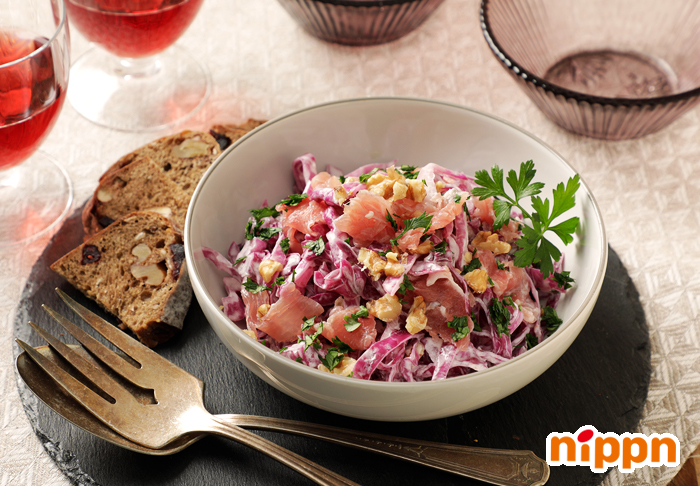 紫キャベツのヨーグルトアマニマヨサラダ